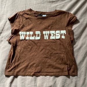 Brown Wild West H&M t-shirt